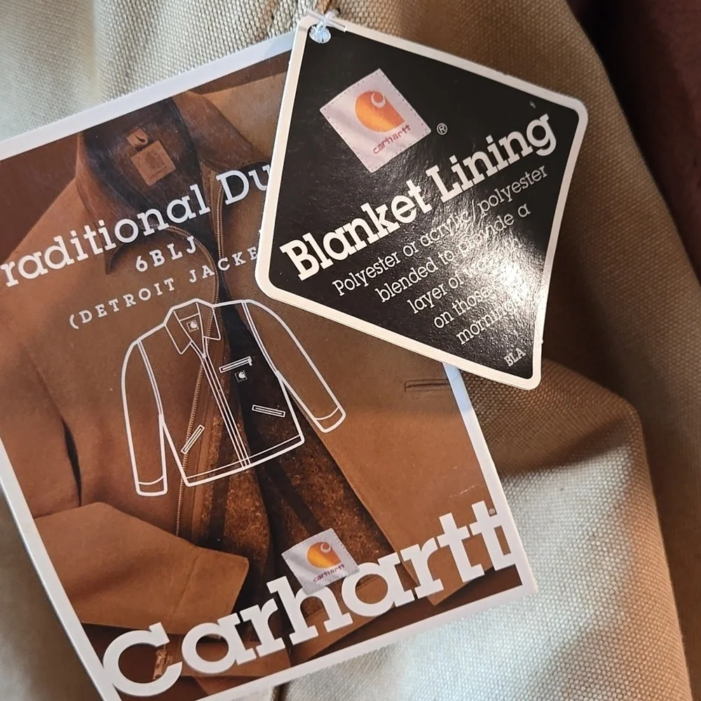 Vintage Never Worn 2002 With Tags Carhartt Blanket Lined Jacket Mens 44 Tall